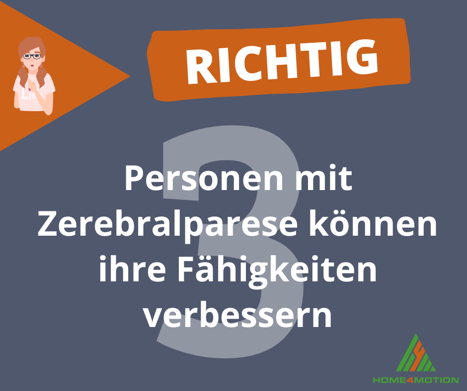 4. Infantile Zerebralparese ist eine dauerhafte, aber nicht progressive Krankheit.