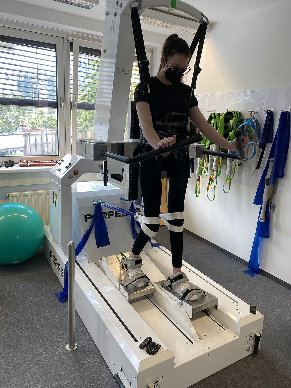Patientin am Perpedes