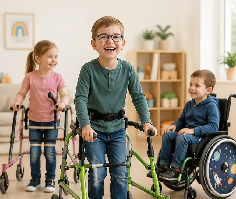 Individually fitted walking aids and mobility aids for children and adults